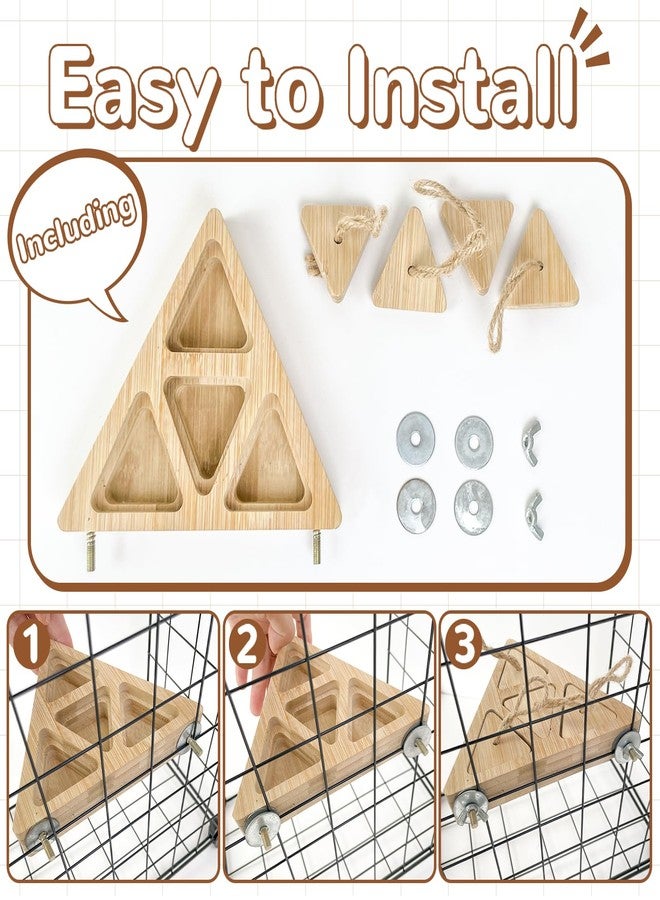 FlidRunest Wooden Bird Foraging Feeder, Interactive Foraging Toys for Parrots, Parrot Chewing Toy, Bird Perches Stand for Parrots, Cockatoo, African Grey, Macaws, Amazon - Image 3