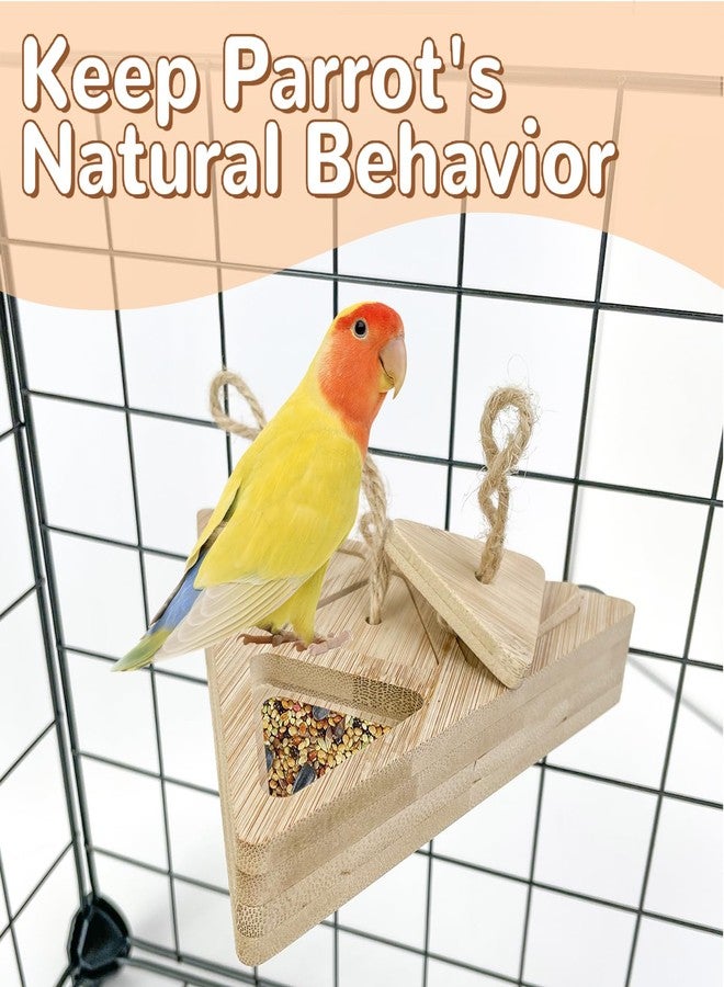 FlidRunest Wooden Bird Foraging Feeder, Interactive Foraging Toys for Parrots, Parrot Chewing Toy, Bird Perches Stand for Parrots, Cockatoo, African Grey, Macaws, Amazon - Image 5