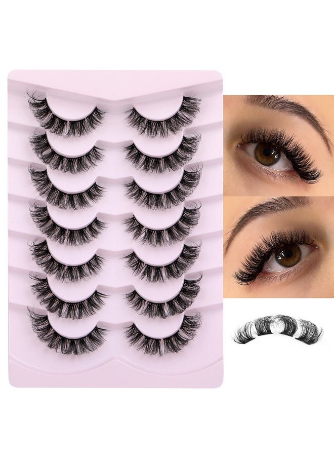 Focipeysa - Natural Cluster Lashes Extensions Wispy Natural Look False Eyelashes Individual Lashes 3D Strips Eyelash Extensions Diy Lashes 7 Pairs Multipack - Image 1