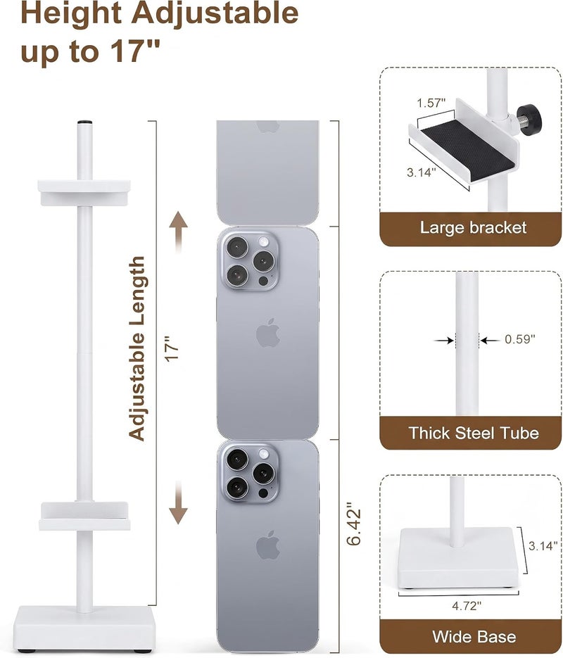 Victawks Adjustable Tabletop Easel Stand, White Picture Easels for Display Up to 17" H, Metal Picture Frame Holder Stand Table for Art, Photo (4 Pack) - Image 3