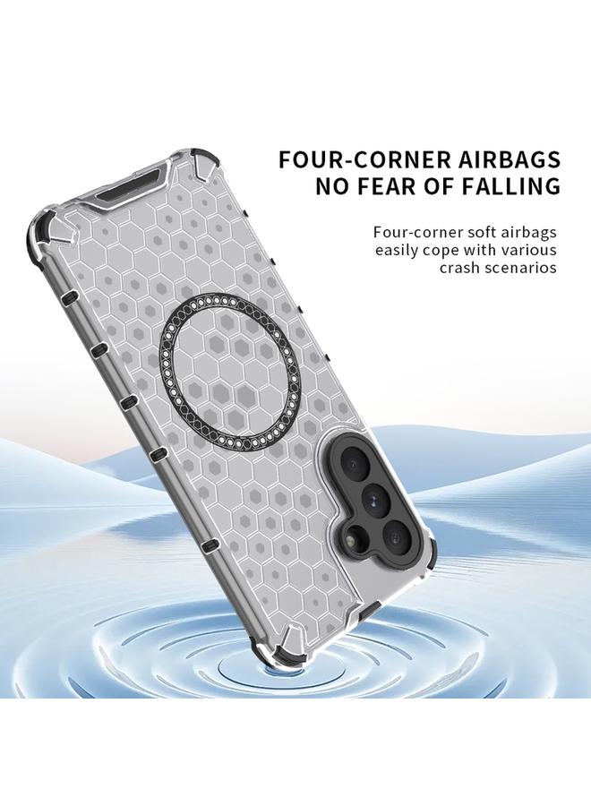 S-TOP Case For Samsung Galaxy A36 5G Honeycomb Magnetic Ring Shockproof Phone Case - Image 5