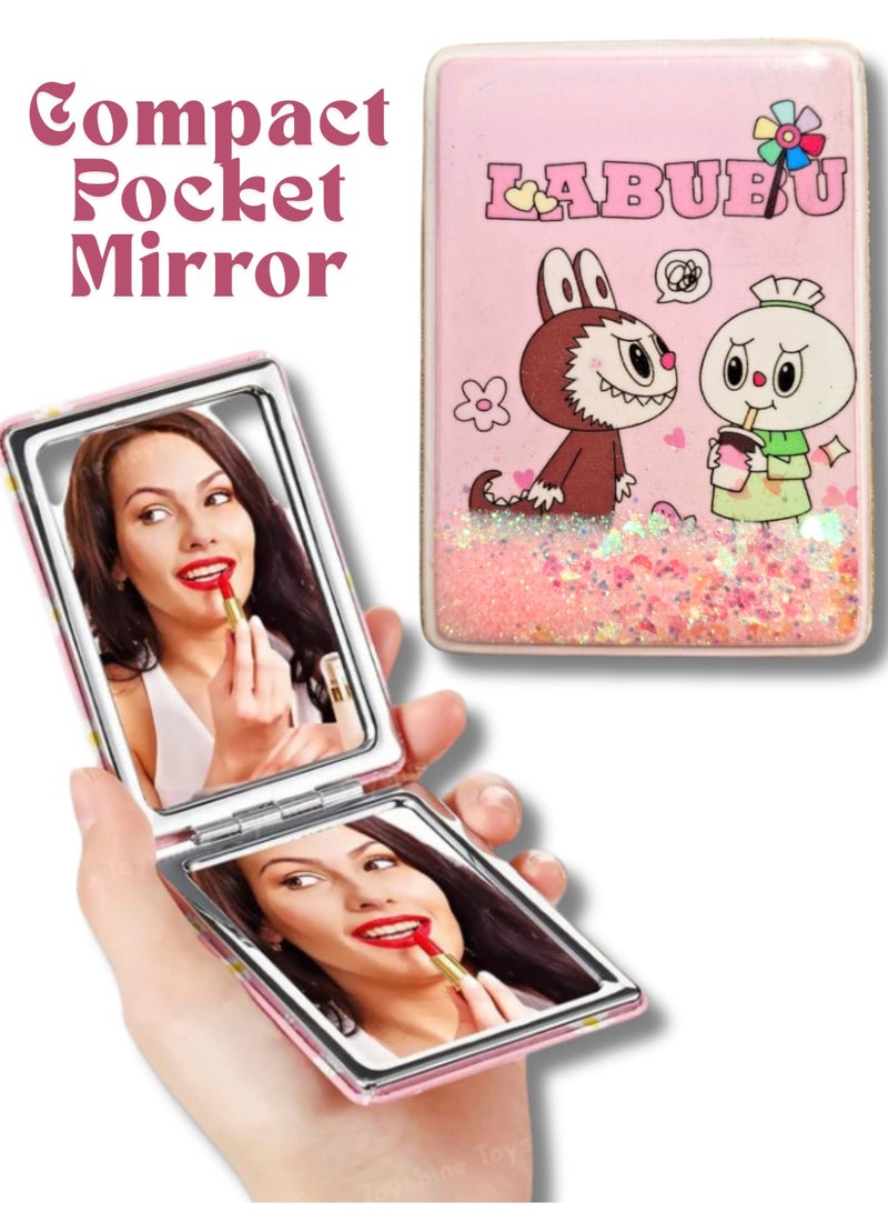 مرآة جيب لابوبو صغيرة قابلة للطي لتصحيح المكياج 2 - Image 2