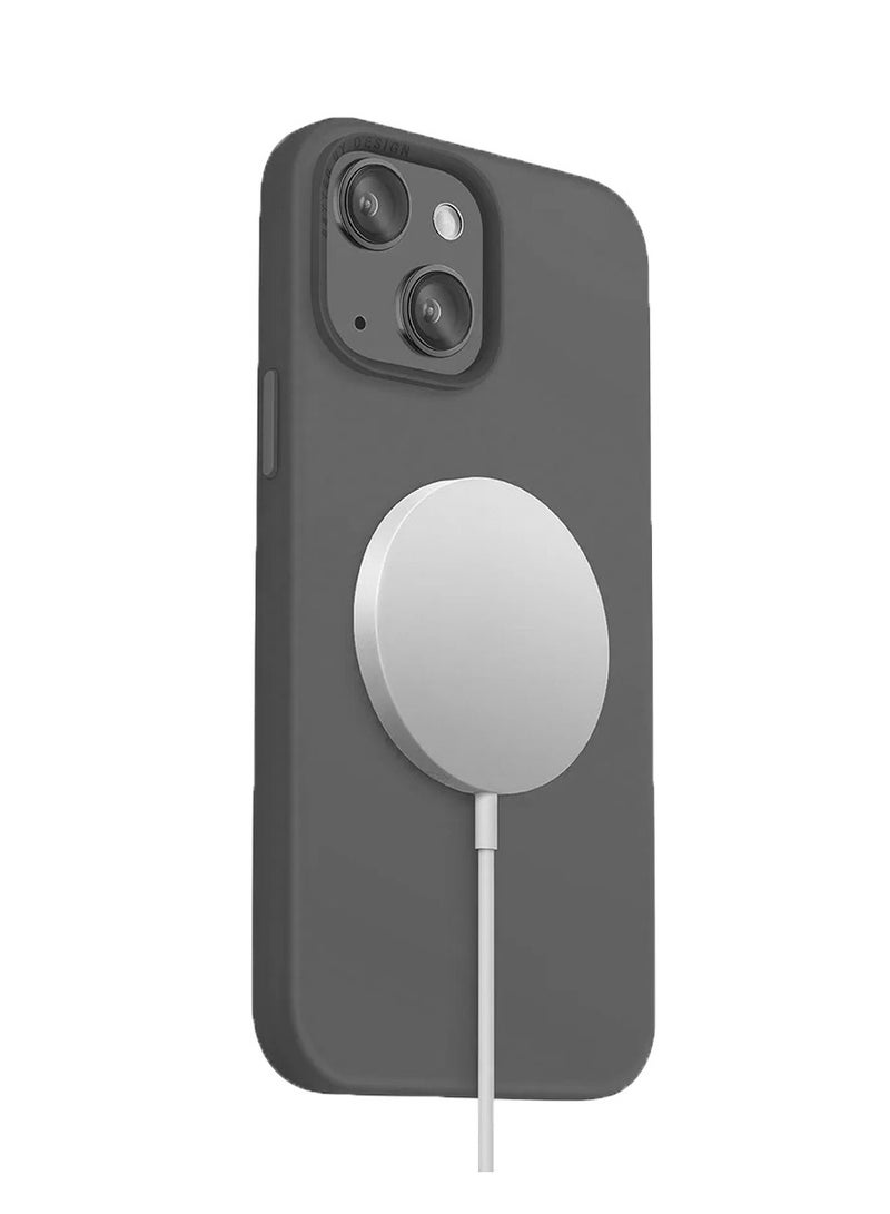 Uniq iPhone 13 6.1 Inches MagSafe Cover, UNIQ Lino Hue - Charcoal Grey Grey - Image 3