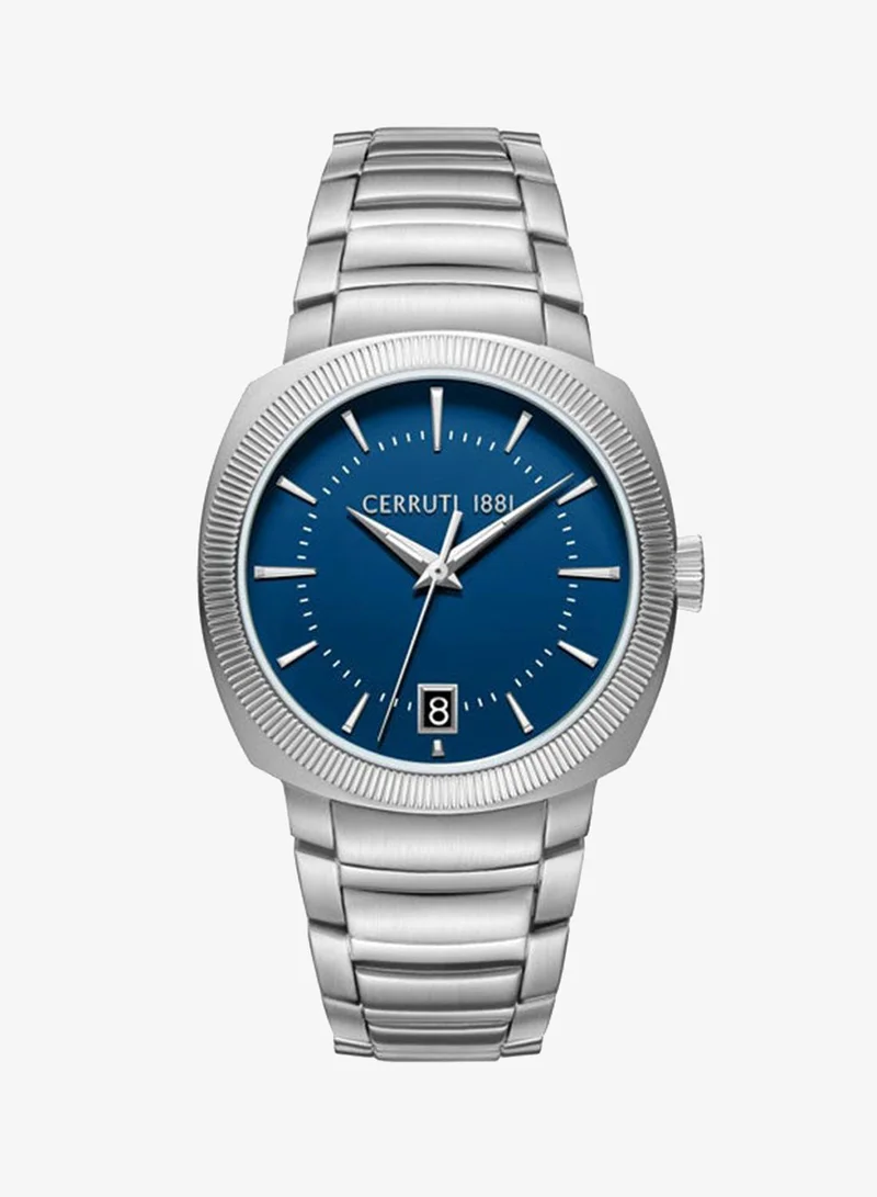 شيروتي 1881 Forli Blue Dial Stainless Steel Bracelet Analog Watch for Men, 39mm