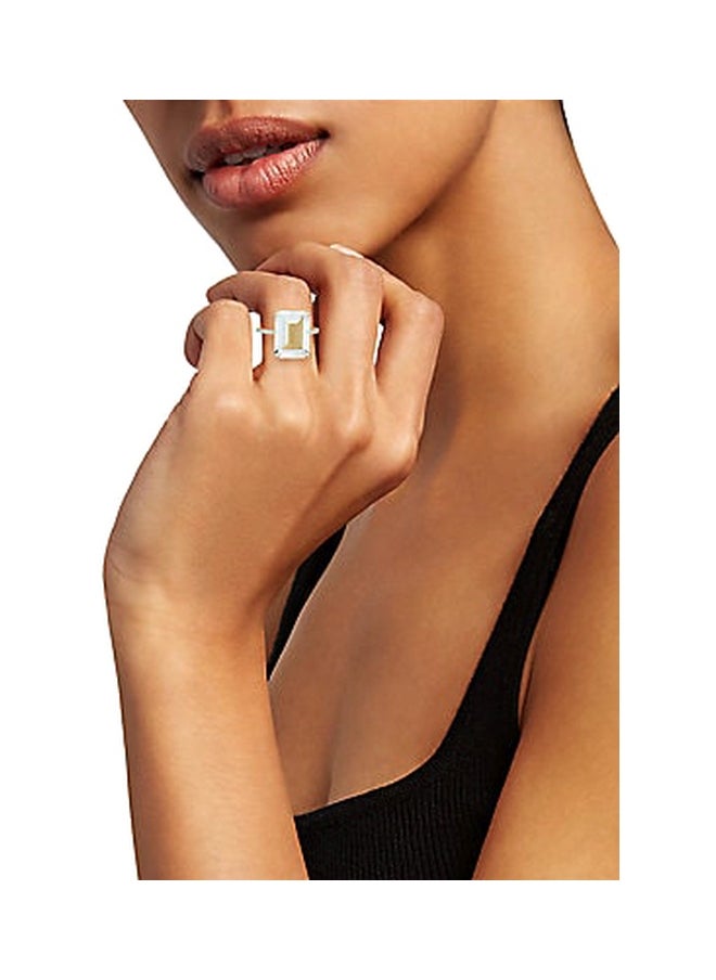 EFFY - 14K White Gold White Topaz and Diamond Ring for Women Size 7 - Image 1