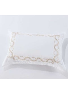 ممم الرئيسية مجموعة أغطية سرير/ملاءة سرير/وسائد مطرزة من 6 قطع من MMM HOME مقاس كينج من القطن الفاخر من الألياف الدقيقة عالية الجودة  - Image 5