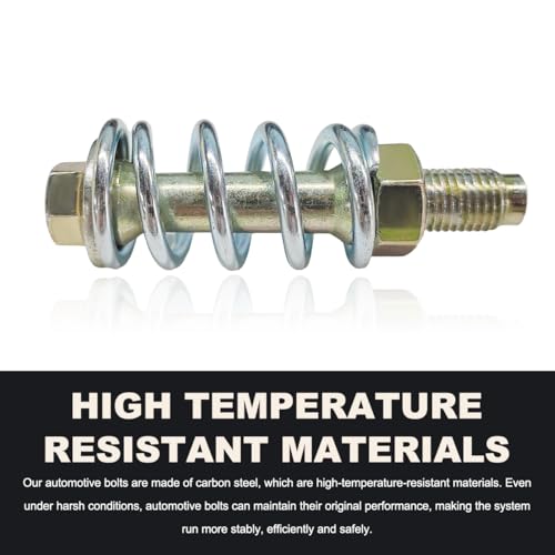 DXNQ 2 PCS Exhaust Bolt and Spring, Automotive Premium Grade Exhaust Spring Screw with Nut, Universal Exhaust Spring Bolt Suitable for Cars Trucks and SUVs, Car Accessories - Image 3