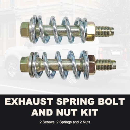 DXNQ 2 PCS Exhaust Bolt and Spring, Automotive Premium Grade Exhaust Spring Screw with Nut, Universal Exhaust Spring Bolt Suitable for Cars Trucks and SUVs, Car Accessories - Image 4
