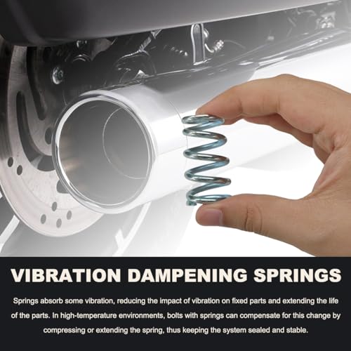 DXNQ 2 PCS Exhaust Bolt and Spring, Automotive Premium Grade Exhaust Spring Screw with Nut, Universal Exhaust Spring Bolt Suitable for Cars Trucks and SUVs, Car Accessories - Image 5