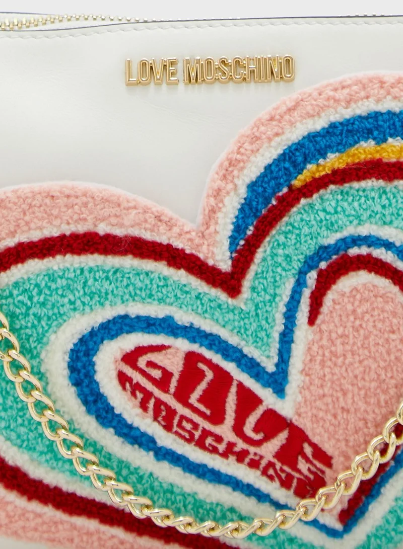 Love Moschino Rainbow Heart Crossbody