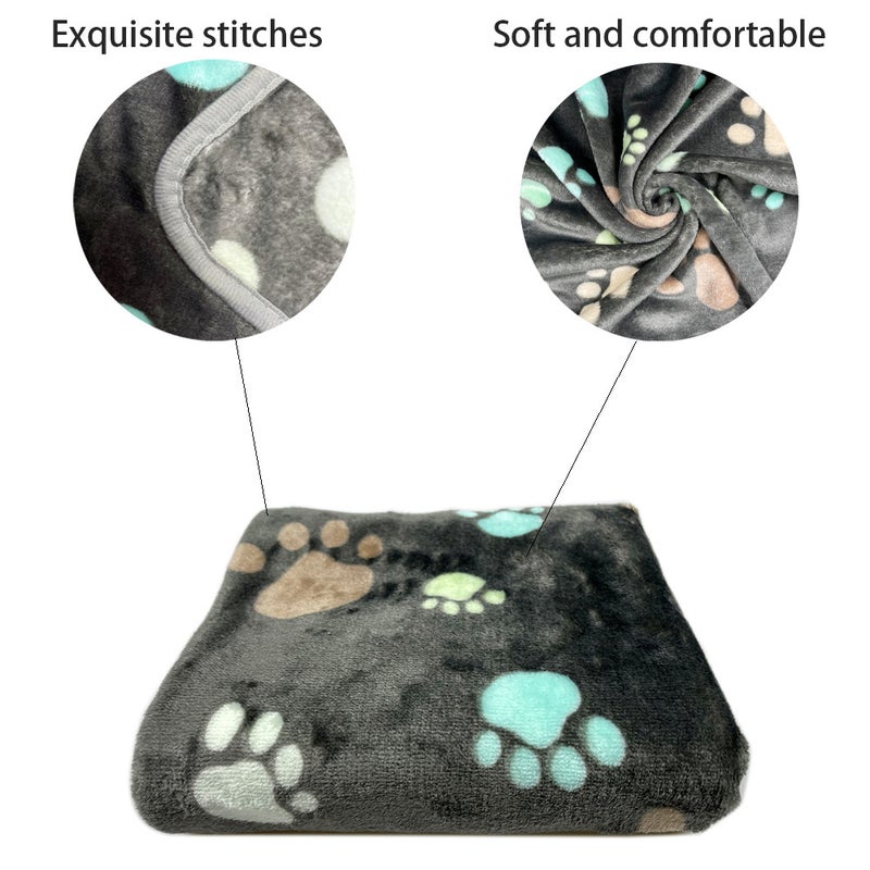 Selling Pet Blanket, Universal Blanket For All Seasons, Warm Sleeping Pad, Coral Velvet Paw Print Blanket, Cat And Dog Mat - Image 4