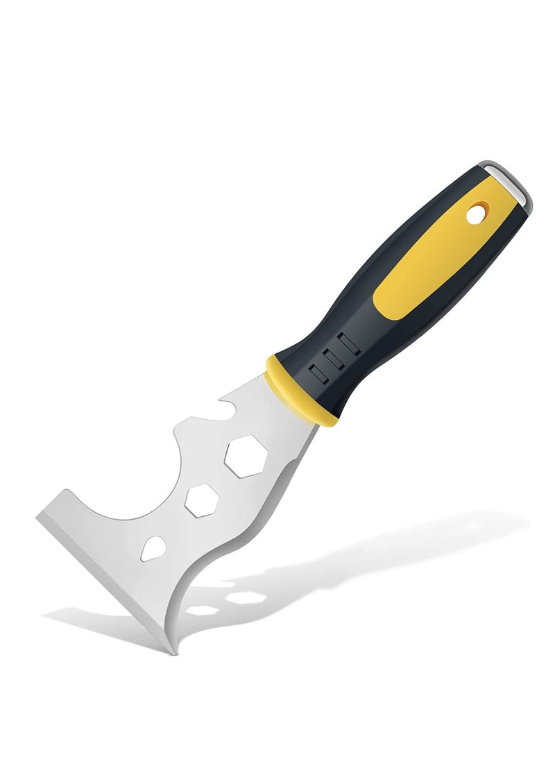 Excefore Scraper Tool Stainless Steel 13-in-1 Painters Tool Professional Multi Paint Stripper Tool Includes Paint Roller Straight Scraper Curved Scraper and More - Image 1