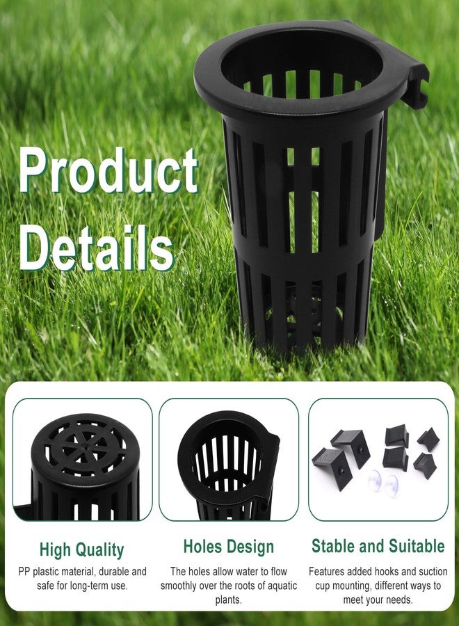 BENLIUDH 2PCS Upgraded Large Aquarium Plant Holder with 1.57" Extension Hooks and Suction Cups, Aquatic Plant Holder for Fish Tank Aquaponic Plants Cultivation and Aquascape Accessories, Black - Image 3