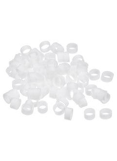 MECCANIXITY MECCANIXITY Silicone Rubber Bands Rings 100Pcs Non-slip 10mm Dia 0.7mm Thick 5mm Width for Wire Cord Cable Wrapping, Bundle  - Image 1