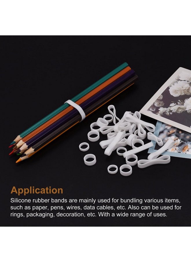MECCANIXITY MECCANIXITY Silicone Rubber Bands Rings 100Pcs Non-slip 10mm Dia 0.7mm Thick 5mm Width for Wire Cord Cable Wrapping, Bundle  - Image 5