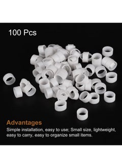 MECCANIXITY MECCANIXITY Silicone Rubber Bands Rings 100Pcs Non-slip 10mm Dia 0.7mm Thick 5mm Width for Wire Cord Cable Wrapping, Bundle  - Image 3