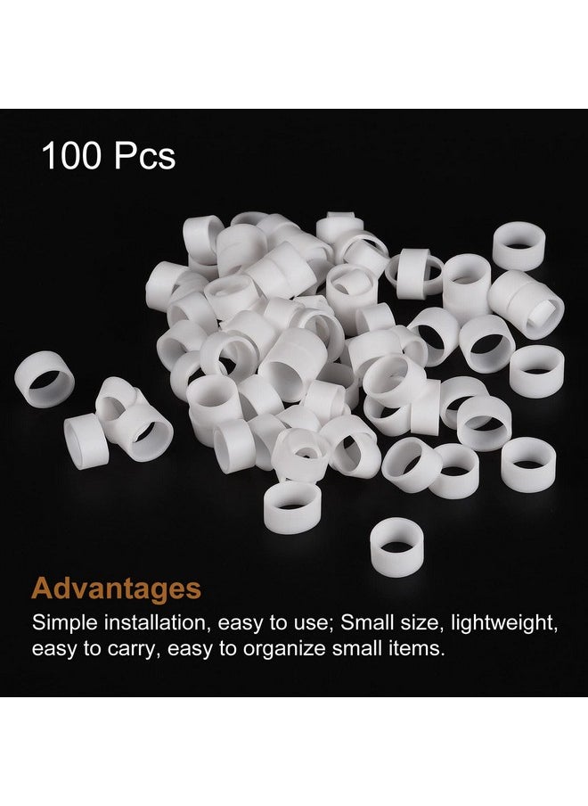 MECCANIXITY MECCANIXITY Silicone Rubber Bands Rings 100Pcs Non-slip 10mm Dia 0.7mm Thick 5mm Width for Wire Cord Cable Wrapping, Bundle  - Image 3