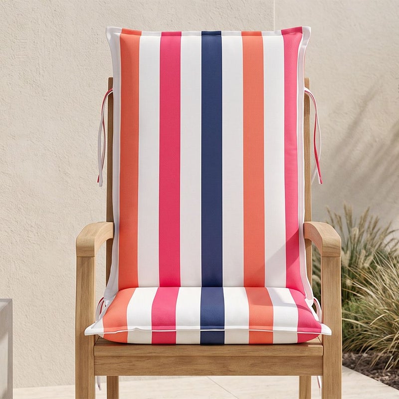 DANUBE HOME High Back Cushion 115X47X4Cm/120X52X4Cm - Cardinal Midnight, Multi Color, Supportive High-Back Chair Cushion, 100% Polyester Fabric, For Outdoor Chair - Image 2