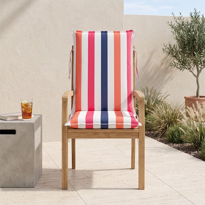 DANUBE HOME High Back Cushion 115X47X4Cm/120X52X4Cm - Cardinal Midnight, Multi Color, Supportive High-Back Chair Cushion, 100% Polyester Fabric, For Outdoor Chair - Image 1