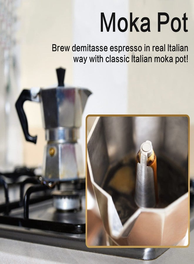 Pilipane Iconic Stovetop coffee Maker, coffee and Coffee Maker, Makes Real Italian Coffee, coffee Pot for Classic Italian and Cuban Café Brewing, coffee Pot 2 Cup, Silver - Image 2