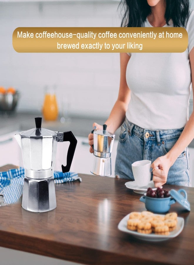 Pilipane Iconic Stovetop coffee Maker, coffee and Coffee Maker, Makes Real Italian Coffee, coffee Pot for Classic Italian and Cuban Café Brewing, coffee Pot 2 Cup, Silver - Image 5