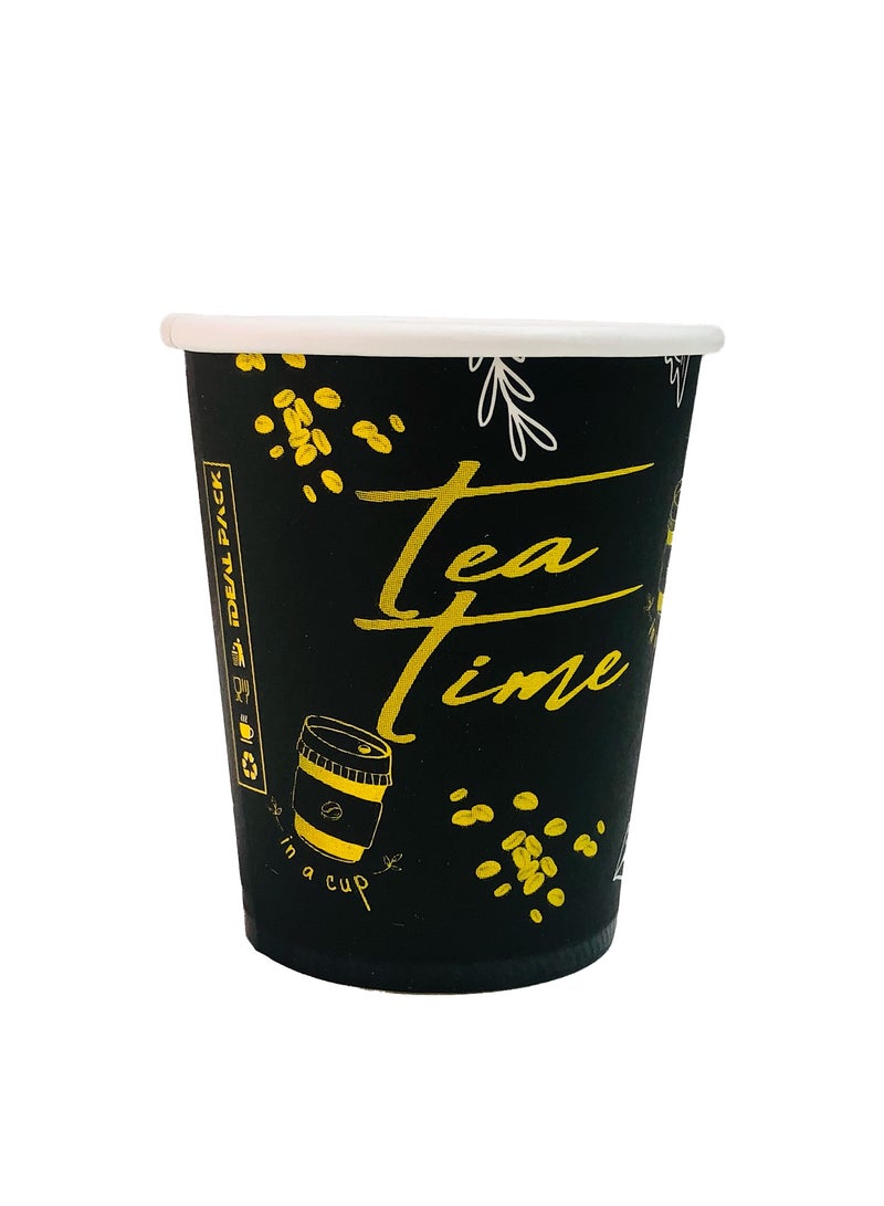 Ideal Pack 8 oz Paper Cups – 50 Pcs | Premium Quality Black Color - Image 1
