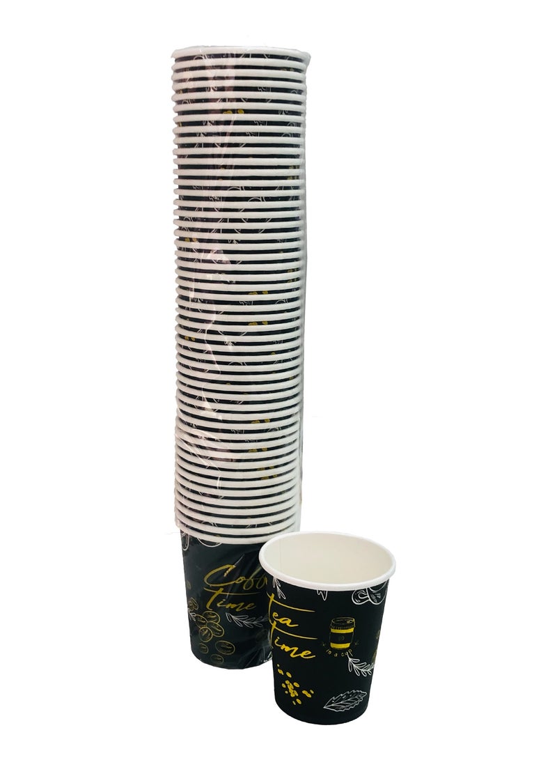 Ideal Pack 8 oz Paper Cups – 50 Pcs | Premium Quality Black Color - Image 2