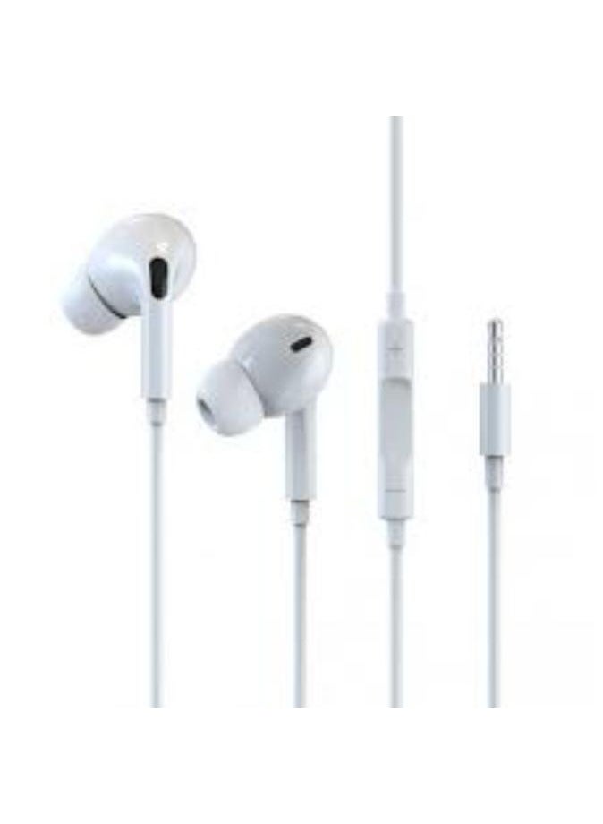 Devia Wired Earphones, Stereo, 3.5 mm - White - Image 1