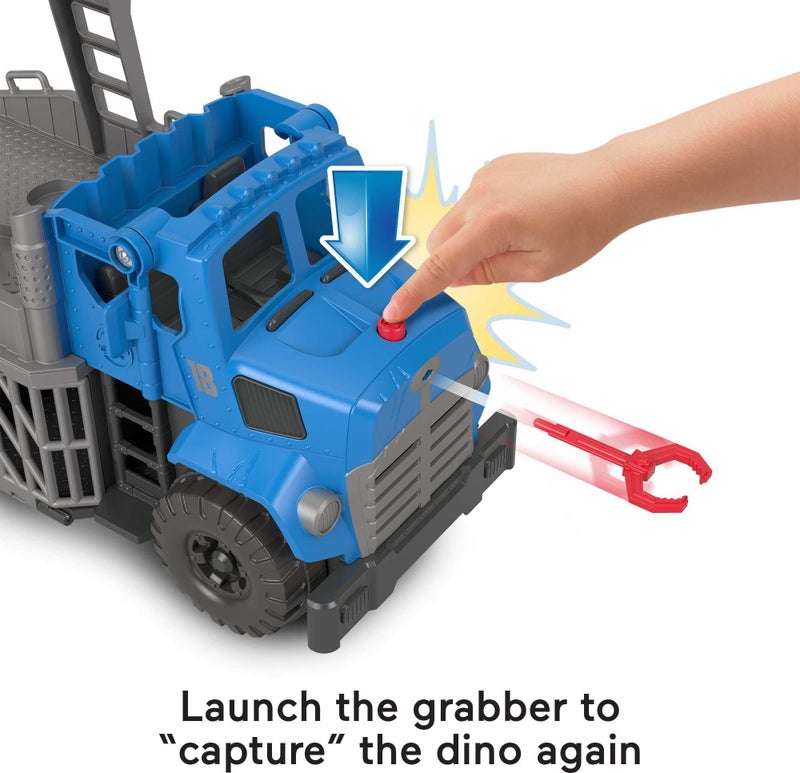 JURASSIC WORLD Fisher-Price Imaginext Jurassic World Dominion Toy, Break Out Dino Hauler Vehicle & T. rex Dinosaur for Preschool Kids Ages 3+ Years - Image 4