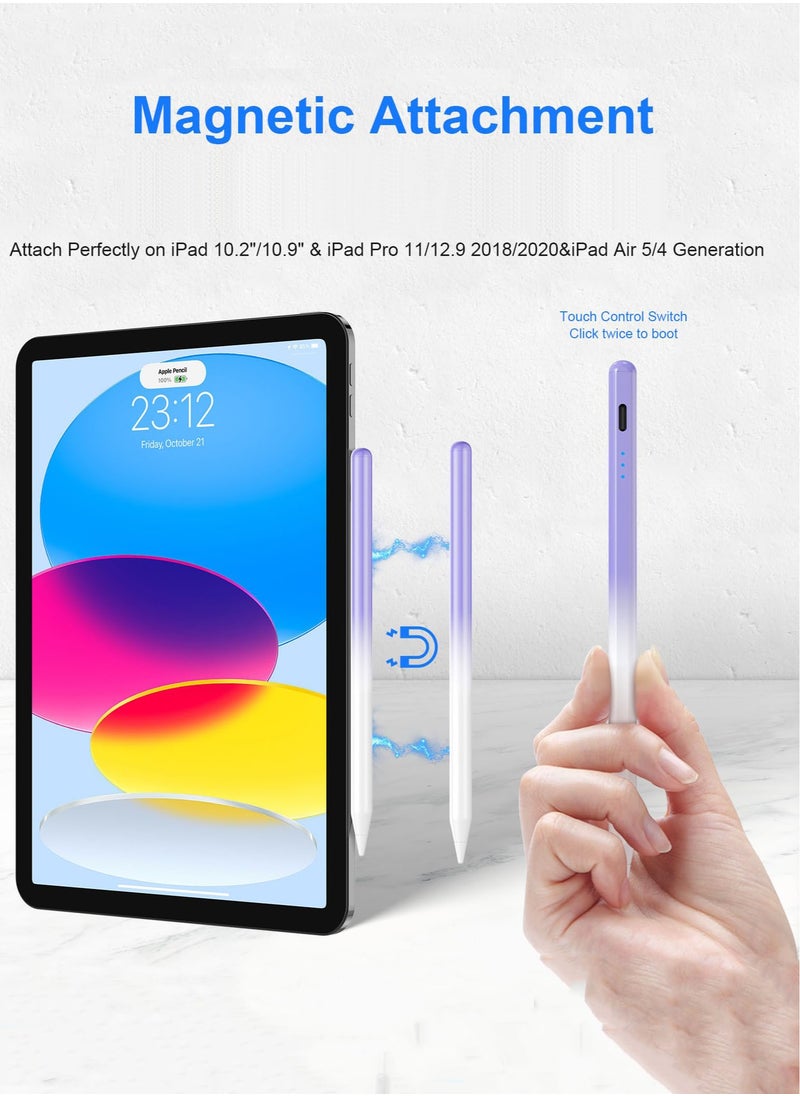 joyzzz - Stylus Pen, Apple Pencil for iPad 9th /10th Gen,Fast Charge Compatible with (2018-2024) Apple iPad Pro 11 and 12.9 inch,iPad Mini 6th/5th Gen, iPad Air 3/4/5,iPad 6/7/8 Gen - Image 1