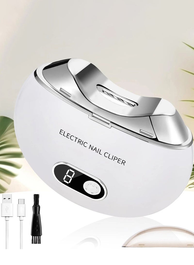 CubeG Electric Nail Clipper, 3 Speeds Automatic Nail Clipper Elecctric nail trimmer , USB Rechargeable 2 in1 Electric Nail Trimmer for Baby Elderly Care Tools - Image 1