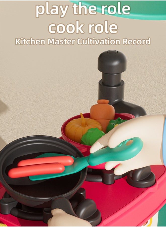 Generic - Simulated kitchen playset Electric simulation cooking toys Comes with realistic lighting and sound effects With faucet Situational simulation toys - Image 1