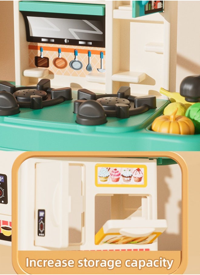 Generic - Simulated kitchen playset Electric simulation cooking toys Comes with realistic lighting and sound effects With faucet Situational simulation toys - Image 1