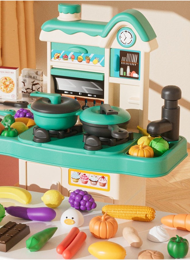Generic - Simulated kitchen playset Electric simulation cooking toys Comes with realistic lighting and sound effects With faucet Situational simulation toys - Image 1