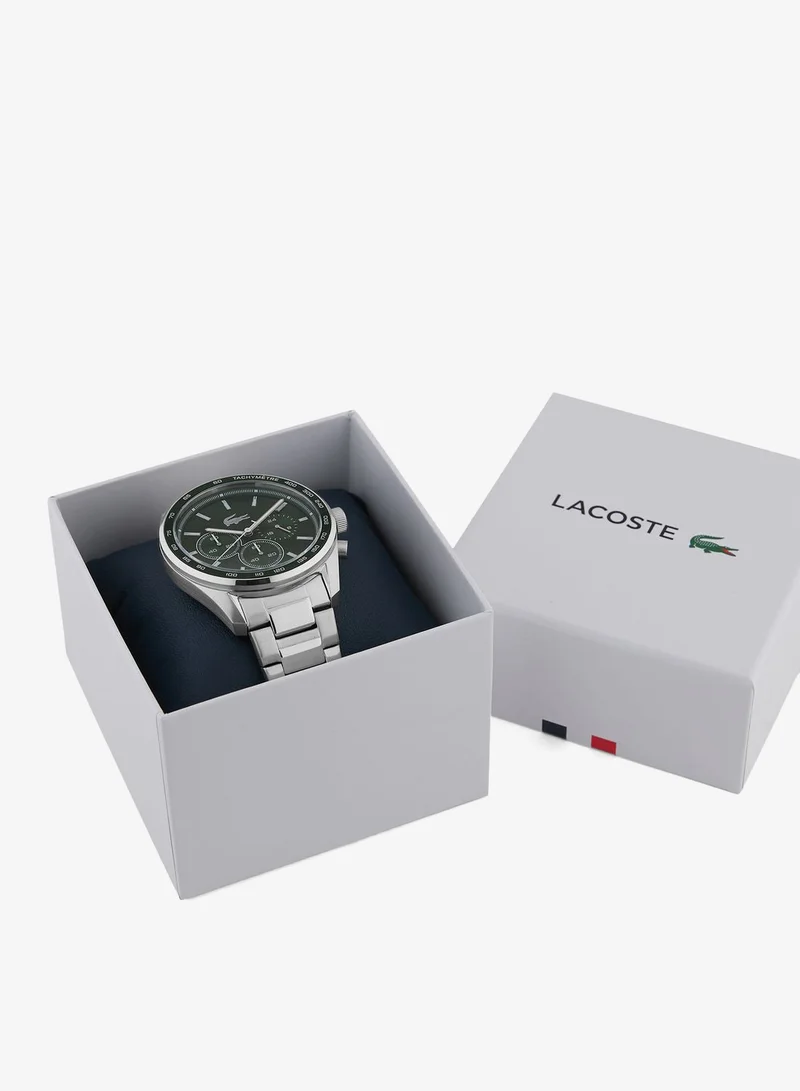 Lacoste  Boston Collection Chronograph Quartz Watch For Men With Silver Stainless Steel Bracelet - 2011346 for Men | Best Price UAE