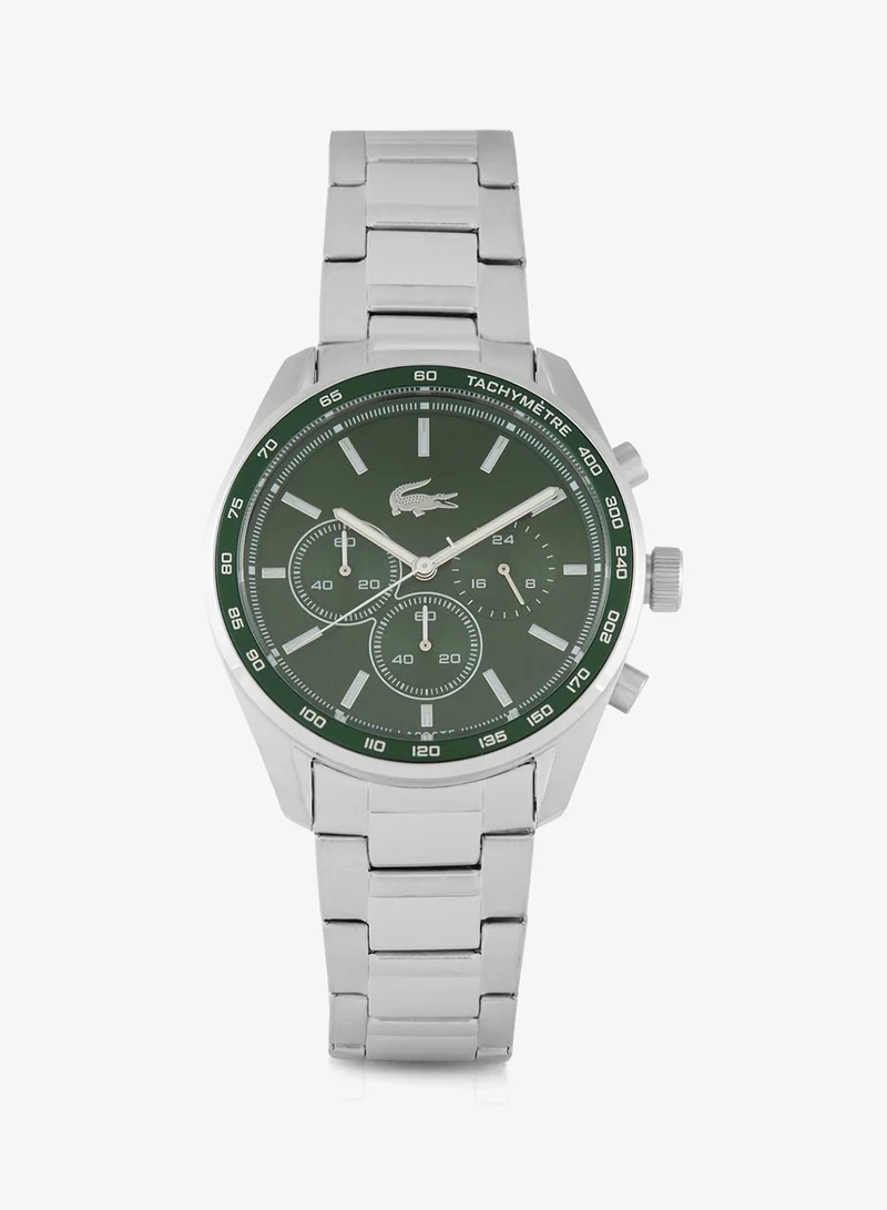 Lacoste Boston Collection Chronograph Quartz Watch For Men With Silver Stainless Steel Bracelet - 2011346
