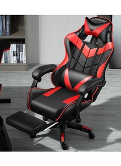Roman Gifts Gaming Chair with Footrest Computer Chair Deak Chair High Back Racing Style Office Chair with Headrest Lumbar Support Adjustable Office Chair(Red)  - Image 4