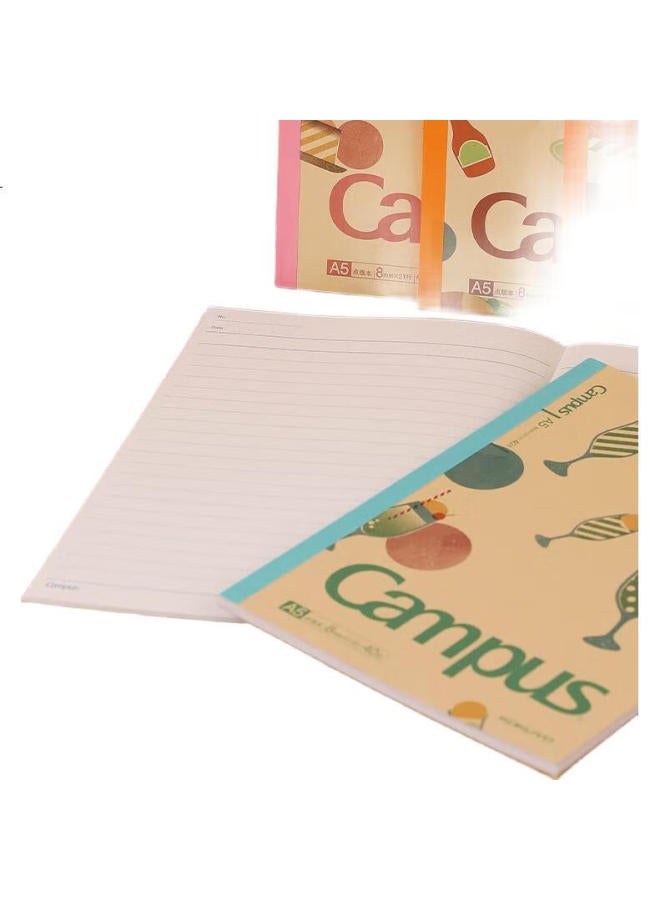Kokuyo Campus Wirebound Notebook, Journal, Xin Yi Jiang 8Mm Dotted Line Notebook, B5/40 Sheets, 5-Pack, Random Cover, Wcn-Cnb1470 - Image 3