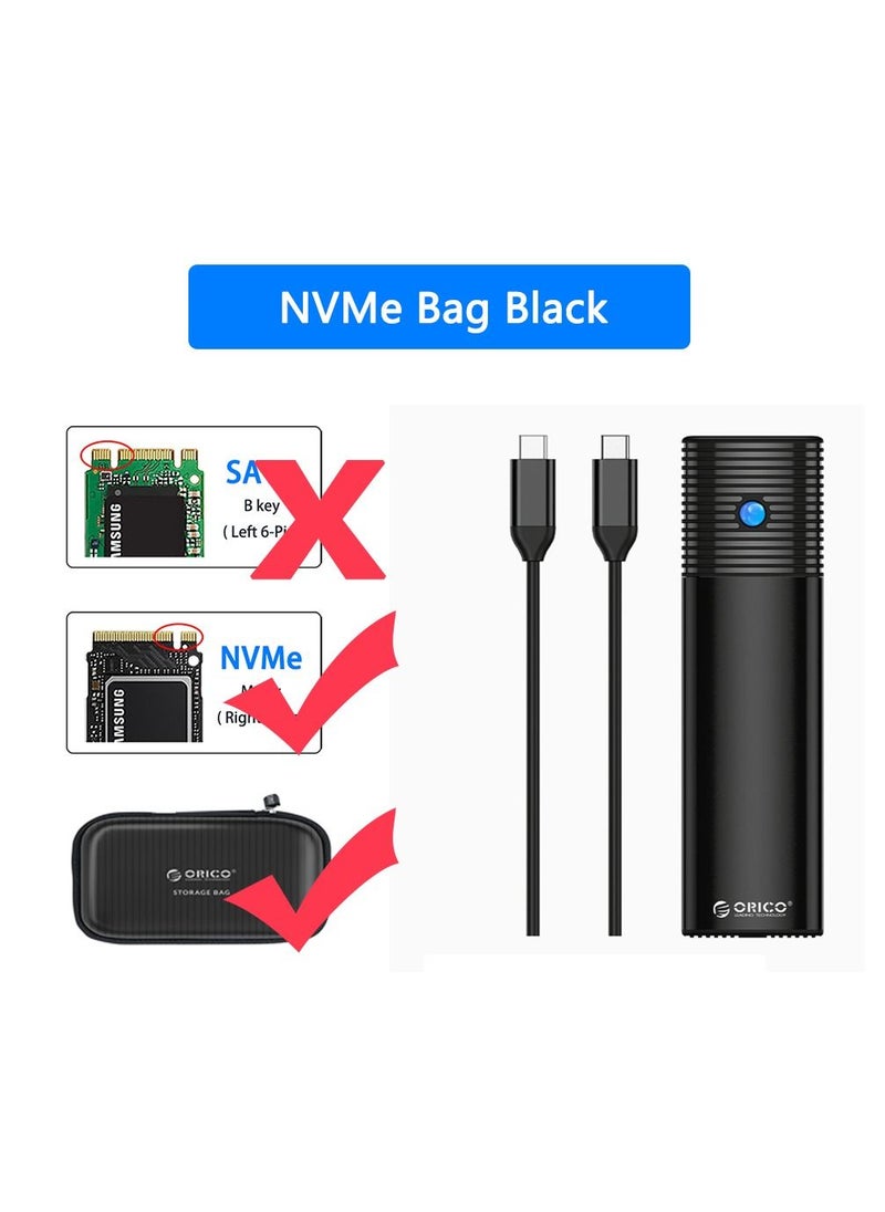Orico NVMe Enclosure External SSD Case USB 3.2 Type C Hard Drive Disk Cover 10Gbps HD Storage Box House  - Image 1