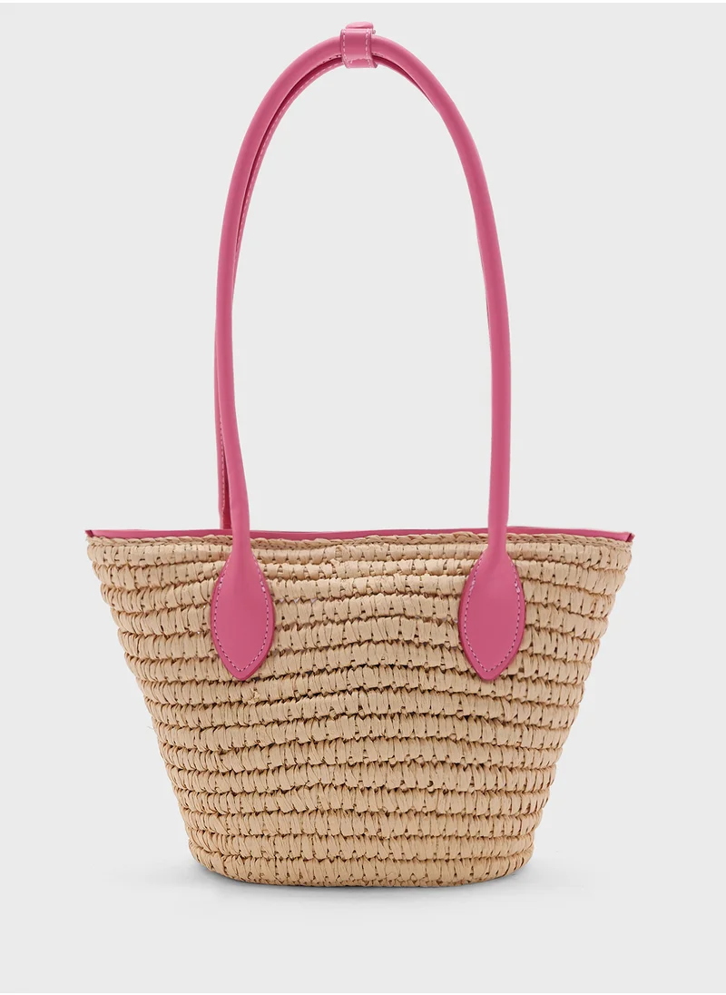 MANGO Fibre Basket Bag