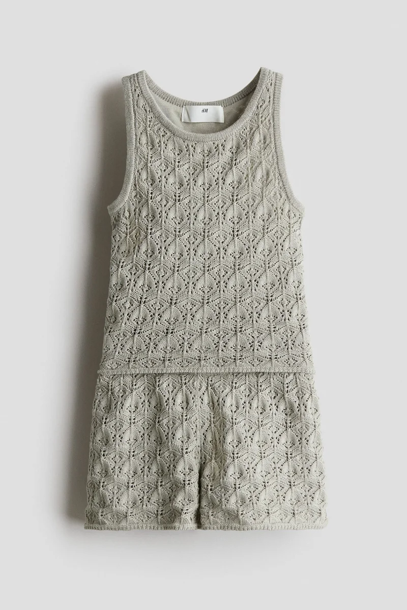 H&M 2-piece crochet-look set
