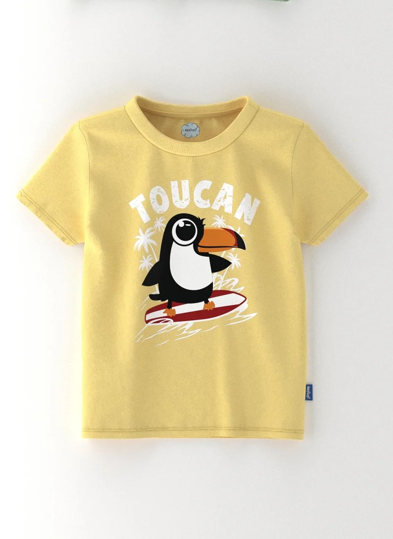Nautinati Green, Yellow, Peach Nautinati Boys' Cotton Pack of 3 Graphic Printed T-shirt for Men | Best Price UAE