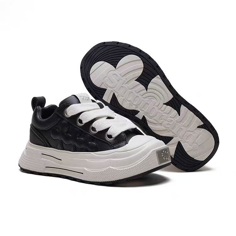 [Wang Hedi Same Style] Grey Ensemble Series Women'S Shoes Retro Plum Blossom Shoes Sneaker Women'S Baby Shoes Joker - Image 4