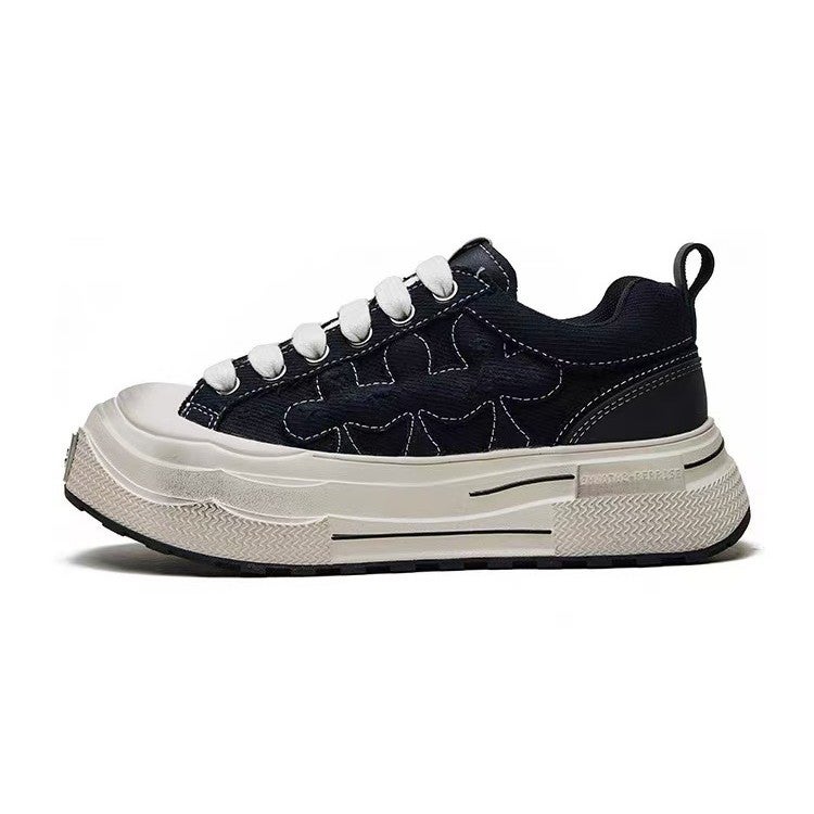 [Wang Hedi Same Style] Grey Ensemble Series Women'S Shoes Retro Plum Blossom Shoes Sneaker Women'S Baby Shoes Joker - Image 5