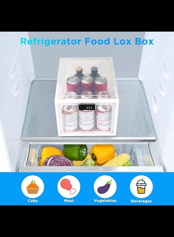 صندوق دواء قابل للقفل، صندوق تخزين طبي قابل للقفل، صندوق قفل كبير للأدوية والهاتف والطعام والسلامة المنزلية شفاف - Image 4