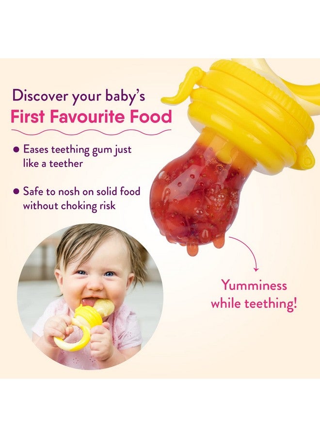 NatureBond Baby Food Feeder/Fruit Feeder Pacifier Nibbler (2 Pack) - Infant Teething Toy Teether Weaning in Appetizing Colors | + Additional Silicone Sacs - Image 4