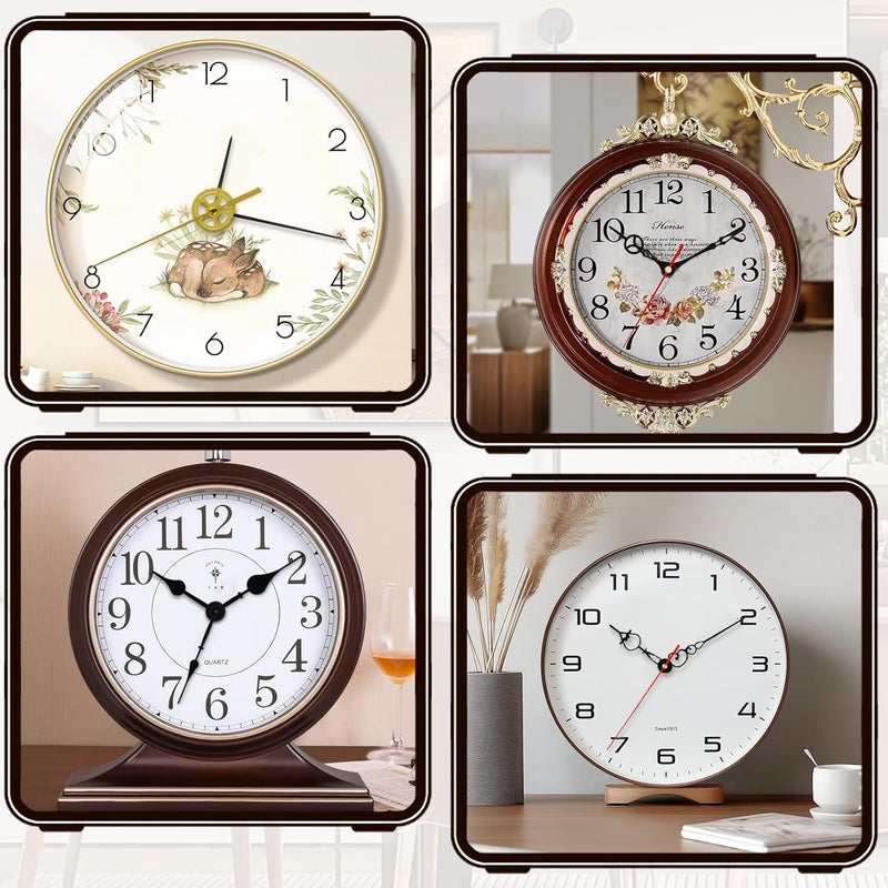 FACULX 15 Pack Clock Mechanism Replacement Kit with 19 Pairs Clock Hands, Replacement and Custom Clock, Silent Sweep Clock Motor Kit Battery Operated for Clock Repair DIY Replacement (Thread Length 5/16 in) - Image 3