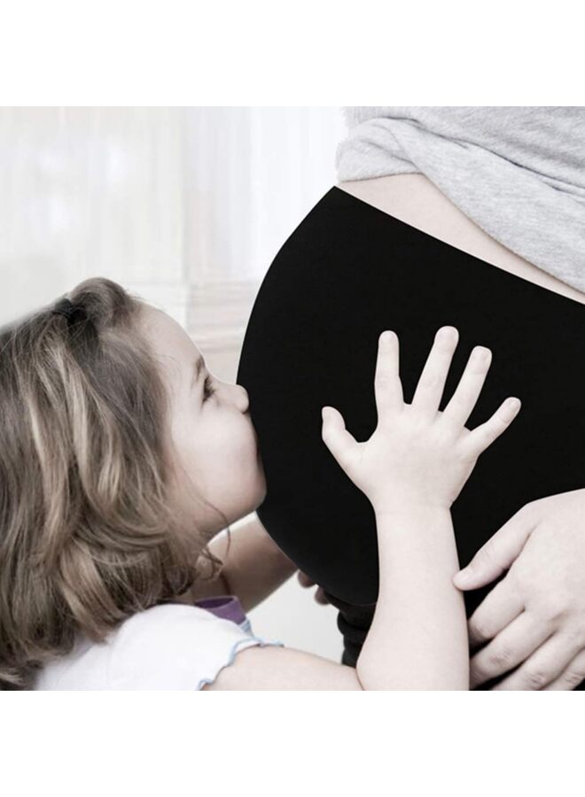 2 Pack Womens Maternity Belly Band for Pregnancy Non-slip Silicone Stretch Pregnancy Support Belly Belt Bands (Black, White) - Image 4