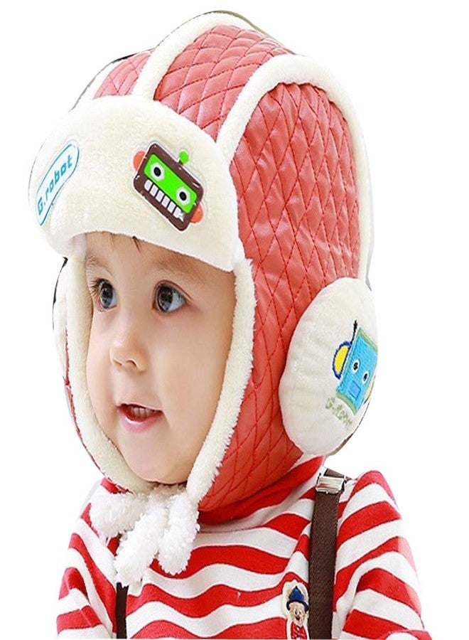 Krystle Kid's Boy's & Girl's Winter Warm knitted Robot Cap (Red,1-5Years) - Image 1