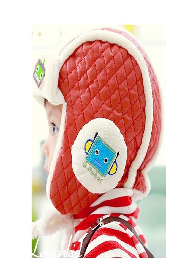 Krystle Kid's Boy's & Girl's Winter Warm knitted Robot Cap (Red,1-5Years) - Image 2
